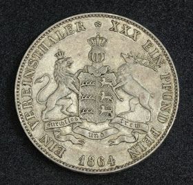 World Banknotes & Coins Pictures | Old Money, Foreign Currency Notes, World Paper Money Museum: Germany Kingdom of Württemberg Silver Vereins Thaler Coin, König Wilhelm I, 1864. Coins Pictures, German Coins, Foreign Currency, King William, Stuttgart Germany, Paper Money, Old Money, Coin, Germany