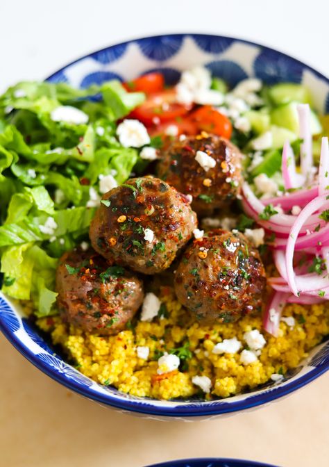 Moribyan Recipes, Lamb Balls, Ground Lamb Meatballs, Copycat Cava, Spicy Lamb Meatballs, Cava Copycat, Lamb Meatballs Greek, Gochujang Chicken, Baby Chef