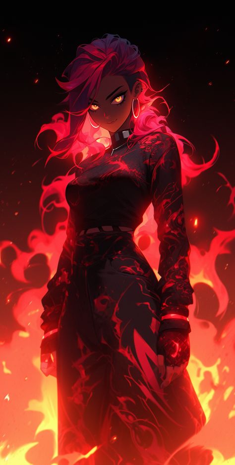 Fire Person Art, Fire Hair Drawing, Character Profile Picture, Game Marketing, Fire People, Fire Mage, Fire Character, Shadowrun Characters, Fake Fire