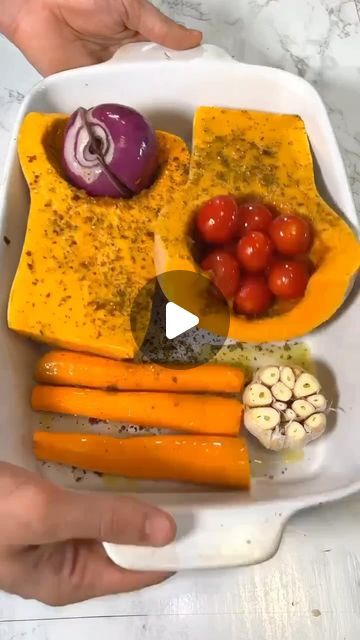 Mediterranean Diet Plan 🇺🇸 on Instagram: "Butternut Squash Soup | Recipe ⬇️  By @Dr.vegan  Ingredients 1 Butternut Squash small to medium-sized 200 ml Coconut Milk approximately half of a standard 400 ml can of full-fat 1-2 Red Onions 1 head Garlic 2 Tomatoes or 1 cup of cherry tomatoes 350 ml Vegetable Broth (1 1/2 cups) 1 tsp Fresh Ginger optional: grated Olive Oil enough to drizzle over vegetables Fresh Cilantro: for garnish For Grilled Cheese: 2 slices of bread preferred vegan cheese, vegan butter Seasoning 1 tsp pepper 1 tsp dry cumin 1 tsp paprika 1 tsp dried thyme 1 tsp dried rosemary 1 tsp chili flakes to taste  Instructions Preparation: Preheat the oven to 380°F (193°C). Prepare all listed vegetables and place them in a baking dish. Add all seasonings, including cumin, paprika, Non Tomato Based Soup, Dr Vegan Butternut Squash Soup, Oven Roasted Squash Recipes, Easy Healthy Vegetable Soup, Roasted Veg Soup Recipes, Roasted Butternut Squash Soup Easy, Butternut Squash Vegetable Soup, Baked Butternut Squash Soup, Butternut Squash Soup Video