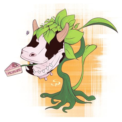 A Sims fanart of a cowplant #TheSims4 #TheSims2 #TS4FanArt Cowplant Tattoo Sims 4, Sims 4 Fanart, Sims Fanart, Sticker Drawing, Sims Ideas, I Wan, Chronological Order, Delicious Cake, Very Hungry