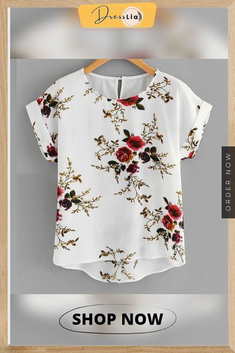 Summer Fashion Floral Print Blouse Pullover Ladies O-neck Tee Tops Female Women's Short Sleeve Shirt Blusas Femininas Clothing Summer Cotton Floral Print T-shirt, Multicolor Floral Print T-shirt For Spring, Multicolor Floral Print T-shirt For Summer, Casual Cotton T-shirt With Sunflower Print, Cotton Short Sleeve T-shirt With Sunflower Print, Women's Outfits By Occasions, Short Sleeve Shirt Women, Floral Print Blouses, Printed Blouse