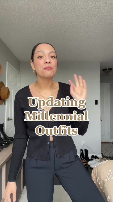 Updating millennial outfits part 2! #styleupgrade #millenialfashion #styleinspo #millenialstyle #fashion101 #size8fashion #fashioninspo Millennials Outfit Ideas, Gen Z Dinner Outfit, Millenials Outfit For Women, Modern Millennial Outfits, Millenial Vs Genz Outfits, Upgrade Millennial Outfit, Millenial Style Outfit, Mall Casual Outfit, Updating Millenial Wardrobe