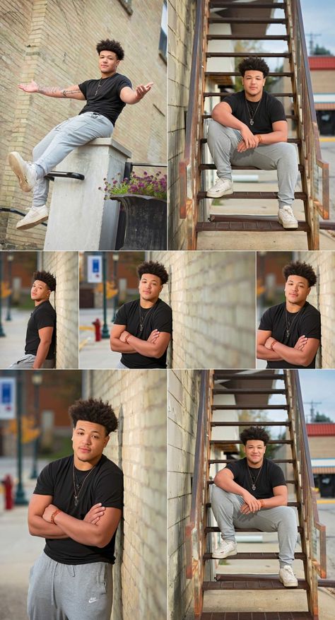 Men Outside Photoshoot, Guy Pictures Ideas, Boys Fall Senior Picture Ideas, Brother Senior Pictures, Dude Senior Pictures, Guys Senior Pictures Outfits Summer, Casual Senior Pictures For Guys, Senior Picture Pose Ideas For Guys, Senior Pictures Outfits Male