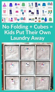 SORT KIDS CLOTHES without dressers. No folding required. Use this simple laundry chore method to spend less time doing laundry, teach kids to do their own laundry, and save time. Simplify chores, and become a minimalist for kids clothes. Toddler Clothes Organization, Simple Laundry, Kids Clothes Storage, Mom Organization, Kids Clothes Organization, Kid Laundry, Laundry System, Folding Hacks, Laundry Sorting