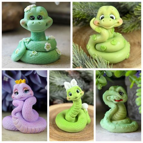 Cute Clay Snake, Clay Snakes, Clay Snake, Chocolate Craft, Animal Clay, Clay Chocolate, Baby Mold, Chocolate Crafts, Diy Air Dry Clay