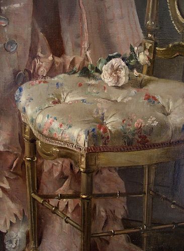 "Summer", closeup, 1878 ~ by Alfred Stevens (Belgian, 1826-1903) [2nd of two… Alfred Stevens, Clark Art, Aesthetic Painting, Classical Art, 영감을 주는 캐릭터, Old Art, A Chair, My New Room, Pretty Art