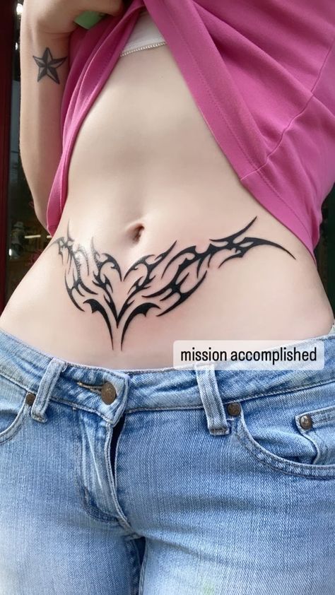 Lower Belly Tattoos, Tramp Stamp Tattoos, Waist Tattoos, Belly Tattoos, Belly Tattoo, Cute Little Tattoos, Stomach Tattoos, Back Tattoo Women, Aesthetic Tattoo