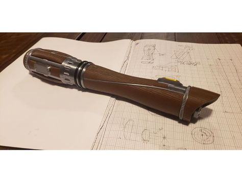 Custom Lightsaber #5, wood texture theme - No supports by jasonramey - Thingiverse Custom Lightsaber, Wooden Texture, Lightsaber, Something Different, Wood Texture, 3d Printer, Art Inspiration, Texture, Wood