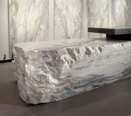 Monolithic Unique Reception Desks, Receptionist Desk, Office Reception Design, Marble Walls, Reception Desk Design, Hotel Reception, Lobby Interior, Office Reception, Counter Design