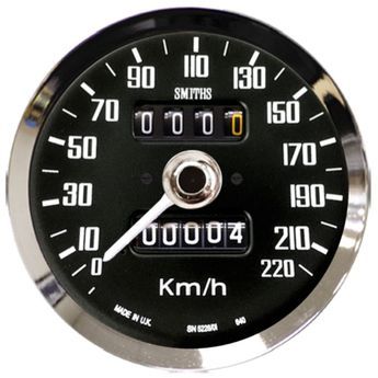 SMITHS mechanical 80mm #speedometer for the classic MG-C sports car | black & chrome half 'V' bezel, black dial, white print & pointer, available in MPH & KMH scale #MGC #mgcarclub #MGCars Sports Car Black, Jdm Engines, Car Gauges, Mg Cars, New Sports Cars, Car Black, Car Mods, Black Chrome, Vehicle Gauge