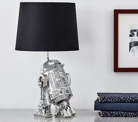 disney | Pottery Barn Kids Decoracion Star Wars, Robot Nursery, Interactive Lighting, Star Wars Bedroom, Star Wars Room, Star Wars R2d2, Kids Lamps, Boy Stuff, R2 D2