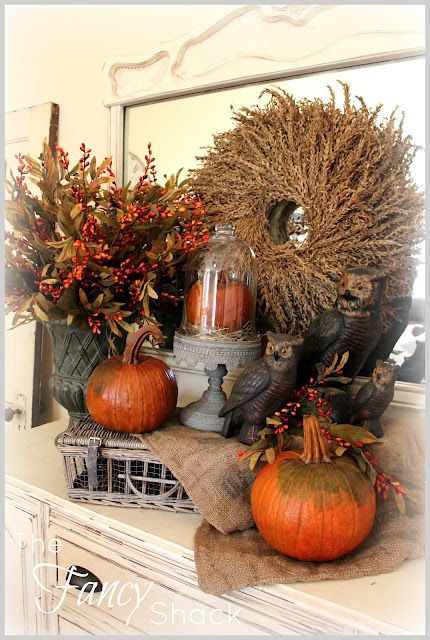 Fall Vignettes, Fall Mantle, Happy Harvest, Primitive Fall, Primitive Halloween, Fall Thanksgiving Decor, Fall Deco, Autumn Decorating, Table Arrangement