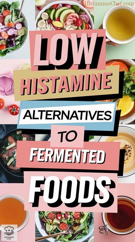 Fermented foods can be a source of histamines that some individuals need to avoid, making it essential to explore low-histamine alternatives that still provide flavor and health benefits. Options like fresh fruits, vegetables, and certain herbs can enhance meals without the histamine load. Discover more about these alternatives and their benefits. #HistamineFreePaleo #LowHistamineRecipe #LowHistamine #HealthyEating #PaleoAntihistamine Low Histamine Vegetables, Histamine Intolerance Diet Recipes, Low Histamine Vegetarian Recipes, Histamine Intolerance Recipes, Histamine Foods To Avoid, Low Histamine Meal Plan, Low Histamine Foods List Printable, Low Histamine Foods List, Low Histamine Diet Recipes