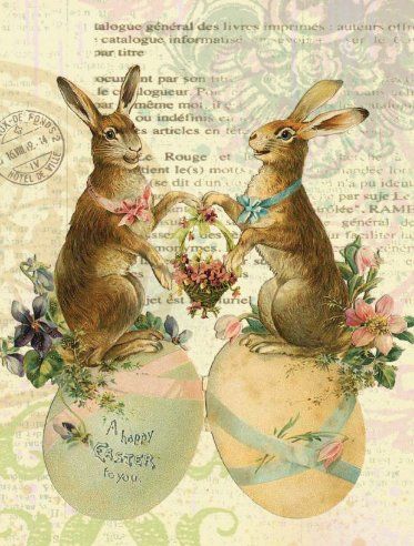 Easter Postcards - No Minimum Quantity | Zazzle Vintage Easter Printables, Easter Images Free, French Easter, Transfer Furniture, 2 Rabbits, Vintage Easter Cards, Easter Postcards, Easter Prints, Free Printable Art