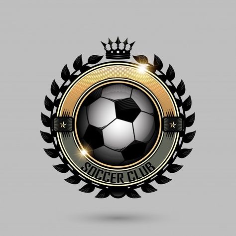 Soccer emblems with crown Premium Vector | Premium Vector #Freepik #vector #background #logo #banner #label Football Logo Design Soccer Sports, Military Graphics, Football Logo Design, Team Logo Design, Sport Shirt Design, Soccer Logo, Football Team Logos, Sports Logo Design, Club Badge