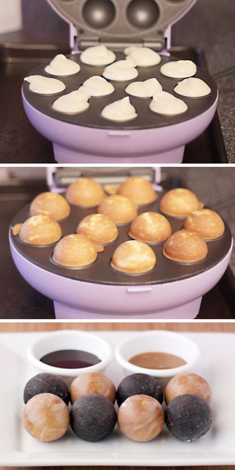 Babycakes Donut Holes Recipe • Love From The Oven Doughnut Cake Pops, Babycakes Cake Pop Maker Recipes, Cornbread Cake Pops, Cake Pops Machine Recipes, Cake Pops With Cake Pop Maker, Donut Cake Pops Recipe, Cake Pops Boxed Cake, Donut Hole Maker Recipes, Cake Pops Recipe With Cake Pop Maker