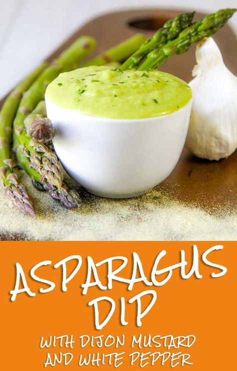 ASPARAGUS DIP with Dijon mustard and white pepper - This asparagus dip is very simple, incredible fast to make and soo good! I love combine the intense taste of asparagus with the sourly flavor of Dijon mustard. Served with chips or nachos this dip is great for a party, but it’s perfect also aside grilled meats! - healthy sauce vegetarian recipe Asparagus Dip, Healthy Sauce, Friday Recipes, Healthy Sauces, Bbq Pork Ribs, Foodie Friday, Caesar Salad Recipe, Pork Rib Recipes, Italian Pasta Recipes