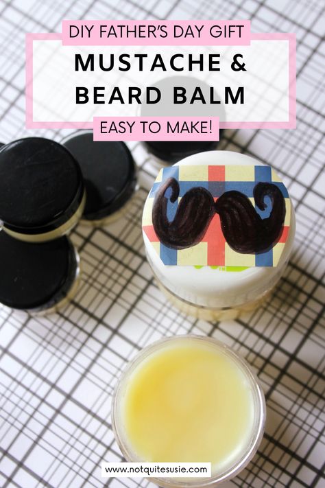 🧔✨ Make Father's Day special with this DIY All Natural Mustache and Beard Conditioning Balm! Easy to make and perfect for keeping Dad's facial hair soft and smelling great. 🌿👃 Mustache Wax Recipe, Beard Butter Recipe, Diy Mustache Wax Recipes, Beeswax Beard Balm Recipe, Beard Cream Diy Recipes For Men, Mens Mustache, Home Made Beard Balm, Diy Bees Wax Beard Balm, Homemade Beard Balm