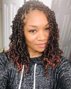 Passion Twist Hairstyles  #PassionTwists #BlackHairstyles #twists #freetresshair Passion Twists Medium Length, Medium Length Passion Twists, Womans Braids, Spring Twist Hair, Passion Twists, Spring Twists, Twist Styles, Twist Braid Hairstyles, Braids With Extensions