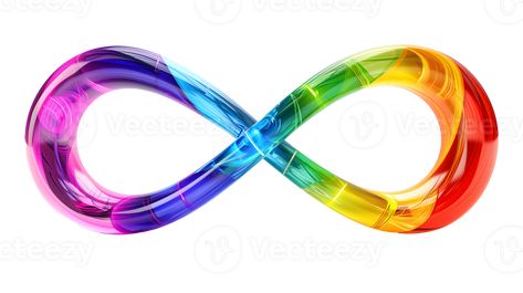 AI generated Rainbow Infinity Symbol for Neurodiversity. 3d style. shiny glass texture. isolated Rainbow Infinity Symbol, Infinity Symbol, Cityscape Photos, Nature Backgrounds, Heart With Arrow, Glass Texture, Photo Template, Background Banner, Landscape Photos