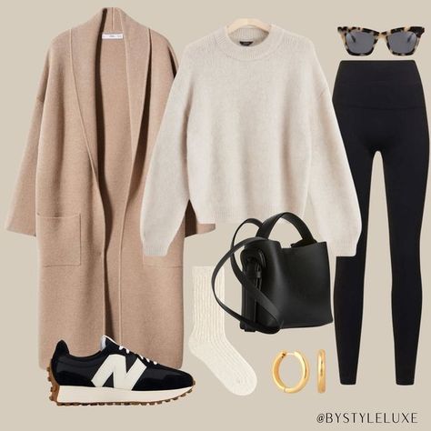 Fall Smart Casual Outfits, Athleisure Wardrobe, Work Outfit Fall 2024, Elevated Casual Outfits Women Winter, Comfy Airport Outfit Winter, Cute Airport Outfit Summer, Comfy Winter Outfits, Autumn Outfit Women, Coatigan Outfit