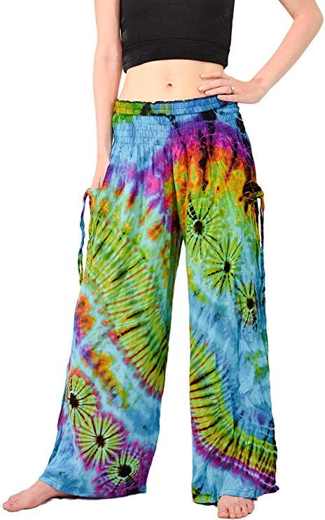 Crazy Pants, Dye Pants, Womens Palazzo Pants, Dance Yoga, Printed Yoga Pants, Tie Dye Hippie, Tie Dye Pants, Hippie Pants, Wide Leg Palazzo Pants