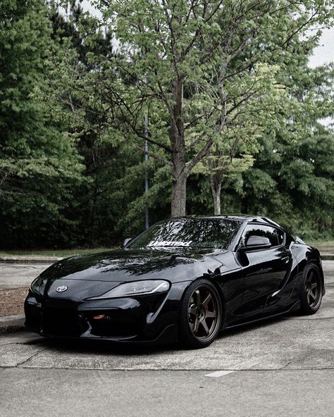 Supra Mk5 Black, Toyota Supra 2022, Toyota Sports Car, Mk5 Supra, A90 Supra, Black Toyota, Supra Mk5, Jdm Wheels, Cars Toyota