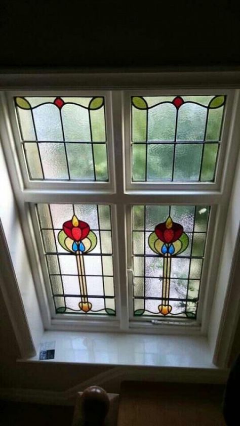 Edwardian Stained Glass Lancashire | Art Nouveau Stained Glass Lancashire Art Nouveau Stained Glass Designs, Pantry Window, Art Nouveau Stained Glass Window, Art Nouveau Stained Glass, Victorian Front Doors, Antique Stained Glass Windows, Leadlight Windows, Stain Glass Window Art, Window Stained