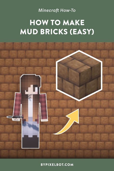 How to Make Mud Bricks in Minecraft 1.19 (Easy Tutorial) Mud Brick, Houses Minecraft, Brick Crafts, Brick Houses, Mangrove Swamp, Mud House, Minecraft Blueprints, Biome, Minecraft 1