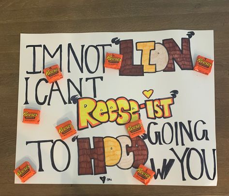 Dance ideas Reeses Homecoming Proposal, Dance Reply Posters, Preference Dance Posters, Dance Ask Posters, Dance Posters Ideas, Hoco Answers, Dance Posters Proposal, Dance Poster Ideas, Sadies Dance