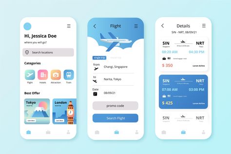 Platform: Flutter. Builder: Dart. Pages:17 pages. Illustration: No. Ui Design: Yes(With Flutter) Hire Me: https://www.fiverr.com/share/D0DV3o ------ #FlutterApp #FlutterUi #Flutter #FlutterDeveloper #Amanda #Paula #FlutterFirbase #SusmoyDutta #infoosp #infoosplife Flutter App Design, Flutter App, Travel Booking, Mobile App Design Inspiration, App Interface Design, Booking App, App Design Inspiration, App Interface, Task Management