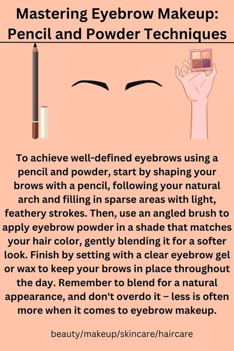 Eyebrow makeup
Eyebrow pencil
Eyebrow powder
Brow grooming
Makeup techniques
#EyebrowMakeup
#BrowGrooming
#MakeupTips
#EyebrowPencil
#BeautyHacks Makeup Tutorial Foundation Flawless Face, Brow Grooming, Clear Eyebrow Gel, Makeup Basics, Makeup Pencil, Rose Gold Aesthetic, Brow Tutorial, Makeup Tutorial Foundation, Eyebrow Powder