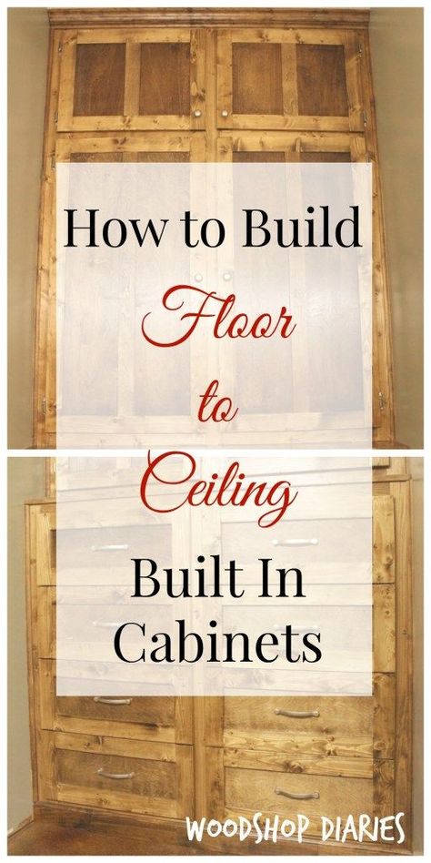 Diy Kitchen Storage Cabinet, Diy Built In Wardrobes, Floor To Ceiling Cabinets, Kitchen Furniture Storage, Diy Kitchen Storage, Floor To Ceiling, Diy Holz, Popular Woodworking, Diy Kitchen Cabinets