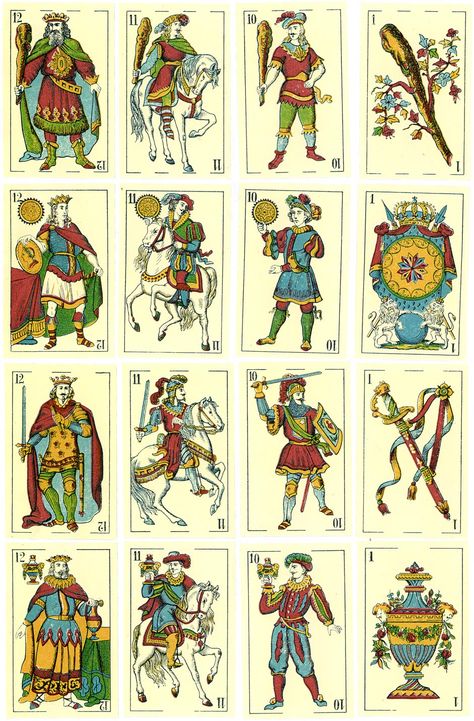 Spanish Playing Cards, Playing Card Tattoos, Fortune Cards, Italian Suit, Old Cards, Playing Cards Design, Tarot Astrology, Card Tattoo, Tarot Cards Art