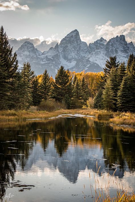 Kelly Minor - The way we experience the world around us is... Schwabacher Landing, Autumn Afternoon, Jackson Hole Wyoming, Scenery Pictures, Pretty Landscapes, Jackson Hole, Warm Autumn, Nature Aesthetic, Pretty Places