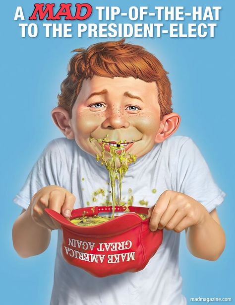 Alfred E Neuman, Mad Tv, Mad Magazine, Great America, Mad World, Caricatures, Satire, Dumb And Dumber, Illustrator