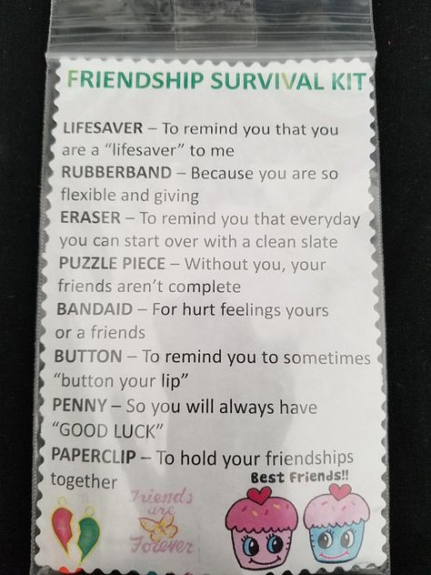 Friendship Survival Kit Survival Kit, Life Savers, Puzzle Pieces, Feelings, Handmade Gifts, Unique Jewelry, Handmade Gift, Clothes