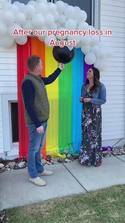 Rainbow Baby Gender Reveal, Rainbow Gender Reveal, Rainbow Pregnancy Announcement, Pregnancy Loss, Gender Reveal Ideas, Baby Gender Reveal, Reveal Ideas, Baby Gender, So Thankful