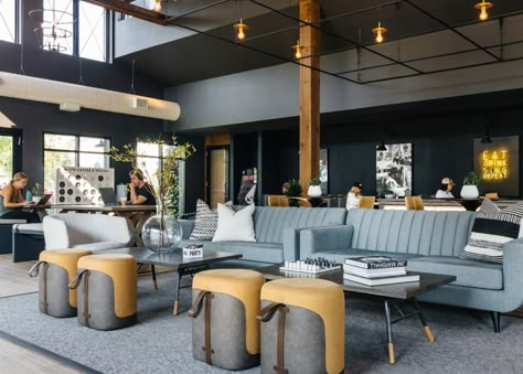 West Nashville | CID | Multifamily & Hospitality Interior Design Senior Living Interior Design, Clubhouse Design, Hospitality Interior Design, Lobby Interior, Hospital Interior Design, Lobby Design, Lounge Design, See Yourself, Modern Hotel