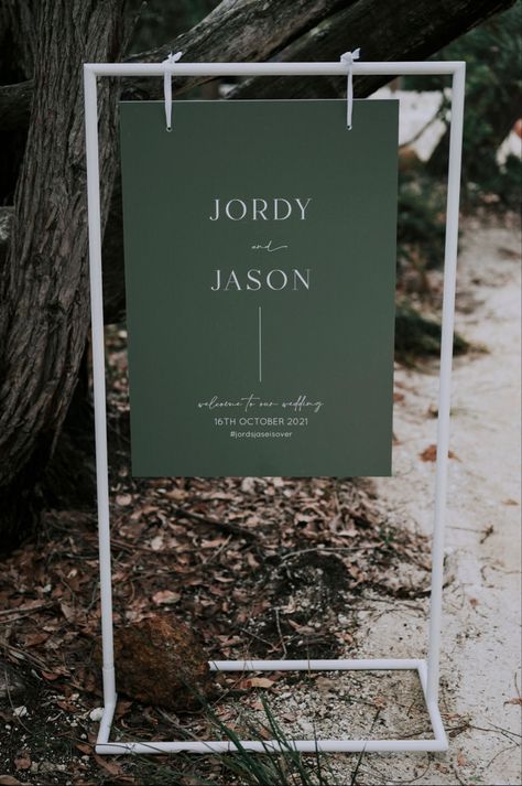 Garden Wedding Signs, Green Wedding Signage, Green Welcome Sign Wedding, Wedding Welcome Sign Sandwich Board, Forest Green Wedding Signs, Green And Gold Wedding Signage, Engagement Signage, Wedding Entry Sign, Wedding Welcome Sign Green