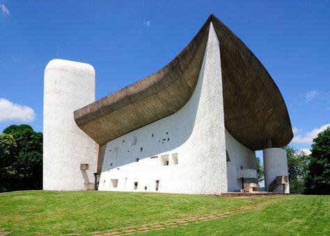 Le Corbusier: Notre Dame du Haut Ronchamp Le Corbusier, Bruce Goff, Joseph Eichler, Swiss Architecture, Elegant House, The Getty Center, Getty Center, Walter Gropius, Religious Architecture