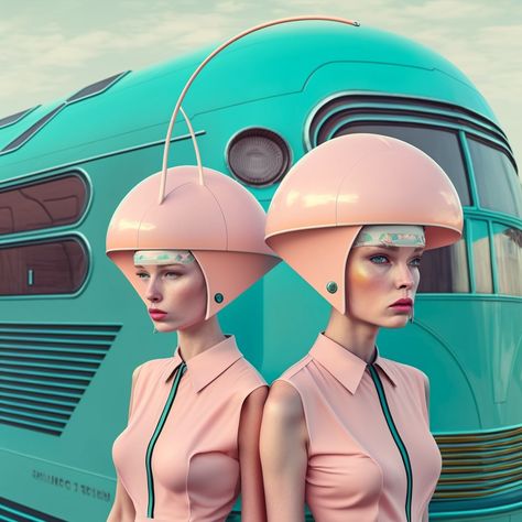 Retro Futurism Aesthetic, Retro Futurism Fashion, Futurism Fashion, Alien Halloween, Futuristic Helmet, Alien Aesthetic, Space Girl, Futuristic Fashion, Retro Futuristic