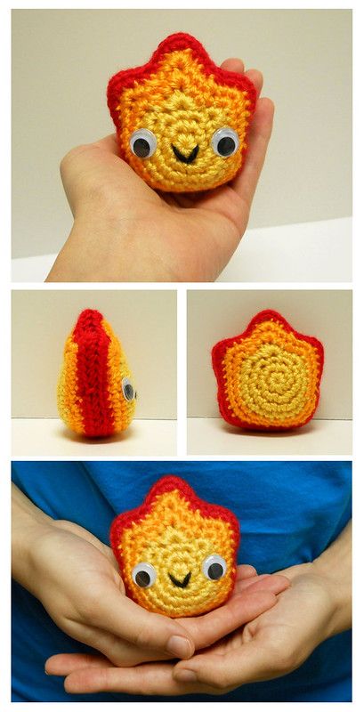 Calcifer - Howl's Moving Castle Fan Plushie | Find these and… | Flickr Calcifer Crochet, Amigurumi Plushies, Art Crochet, Howl's Moving Castle, Kawaii Crochet, Fun Crochet Projects, Diy Crochet Projects, Yarn Projects, Crochet Gifts