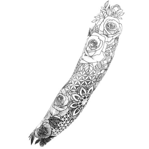 Inch Tattoo Ideas, 2 Inch Tattoo Ideas, Mandala Tattoo Sleeve Women, Tattoo Full Sleeve, Inch Tattoo, Floral Mandala Tattoo, Mandala Hand Tattoos, Mandala Tattoo Sleeve, Arm Sleeve Tattoos For Women