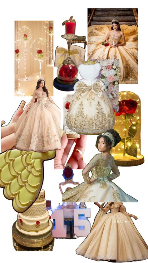 Beauty & The Beast Bell Quinceanera Theme, Disney Quinceanera Theme, Beauty And The Beast Birthday Party, Princess Quinceanera Theme, Beauty And The Beast Quinceanera, Sweet 16 Party Dress, Beauty And The Beast Quince, Quinceanera Theme, Beauty And The Beast Theme