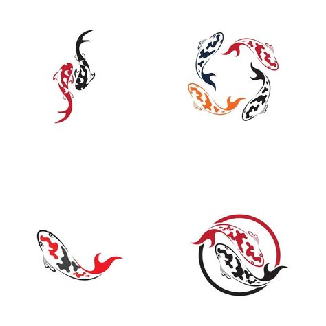 logo design concept of koi fish Koi Fish Moodboard, Koi Fish Logo, Koi Fish Vector, Koi Fish Drawing Tattoo, Farm Logo Design, Koi Fish Drawing, Logo Silhouette, Logo Design Concept, Fish Drawing