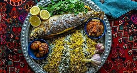 Sabzi Polo Mahi (Persian Herbed Rice with Fish) Rice With Fish, Sabzi Polo, Dill Rice, Herbed Rice, Potato Frittata, Yellow Lentils, Iran Food, Beef Tongue, Food Event