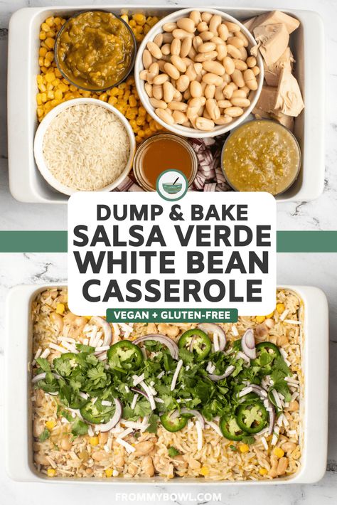 Vegan Gluten Free Casserole, White Bean Vegan Recipes, Meatless Casserole Recipes, Bean Dinner Recipes Main Dishes, Bean Dinners, White Bean Casserole, Vegan Mexican Casserole, Bean Meals, Bean Dinner