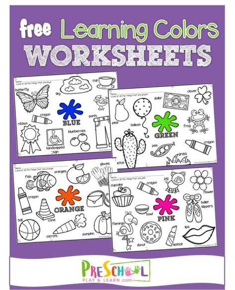 Colors Coloring Pages, Kindergarten Coloring Sheets, 123 Homeschool 4 Me, Kindergarten Coloring Pages, Coloring Worksheets, Free Preschool Worksheets, Preschool Colors, Fun Activities For Toddlers, Free Coloring Sheets